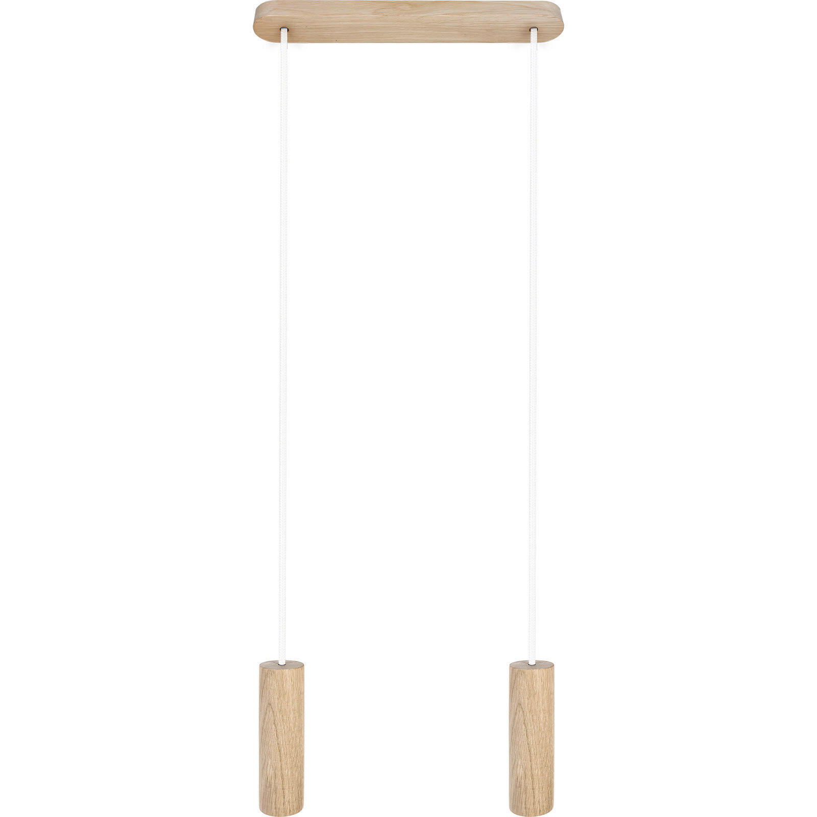 XXXLutz Hängeleuchte Madera - Eiche Weiß, Eiche 140 cm