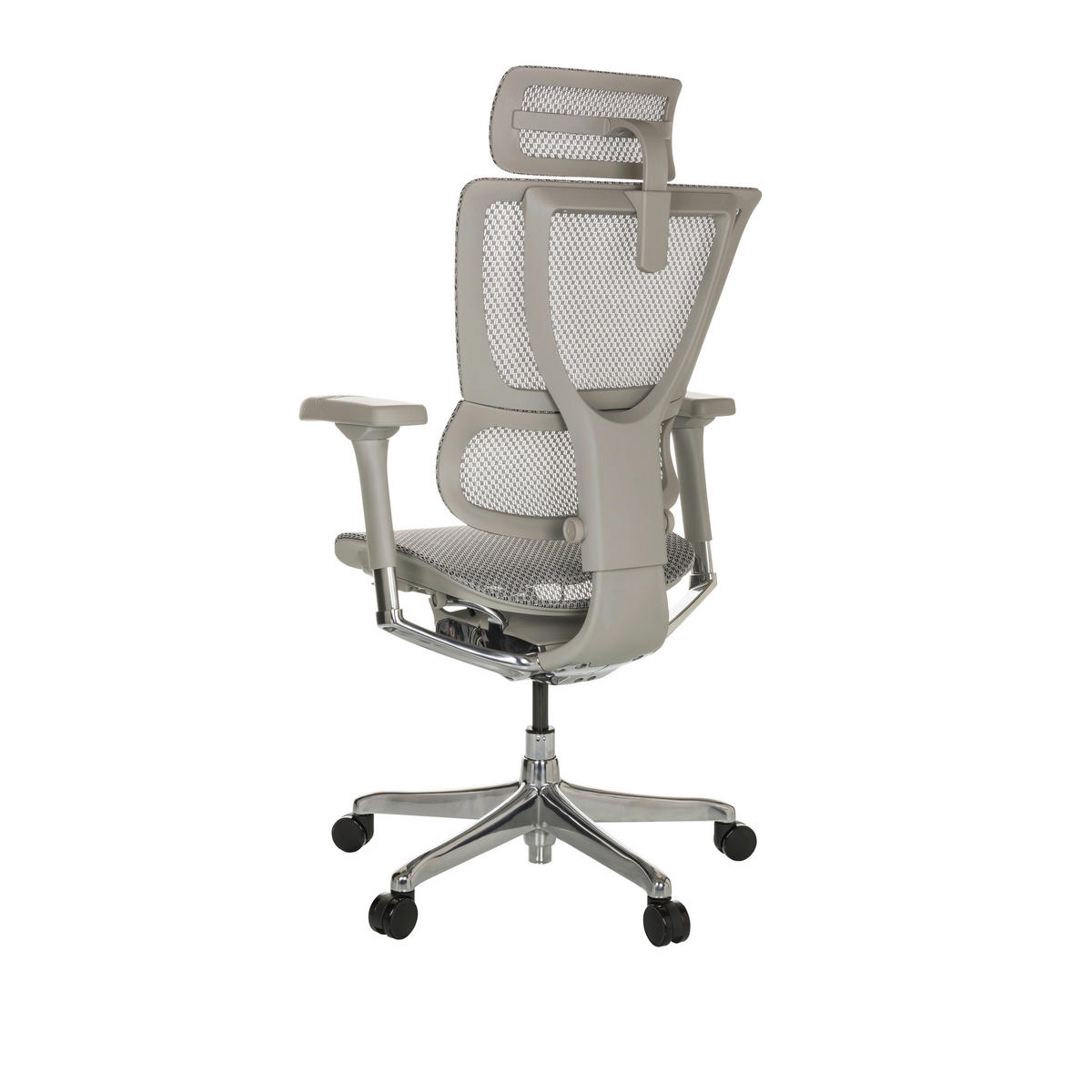 DREHSTUHL Netzbespannung Hellgrau  - Hellgrau, Basics, Kunststoff/Textil (69/116-138/66cm) - MID.YOU