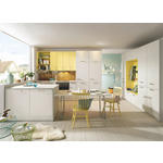 EINBAUKÜCHE   - Gelb/Grau, Design, Holzwerkstoff - Novel