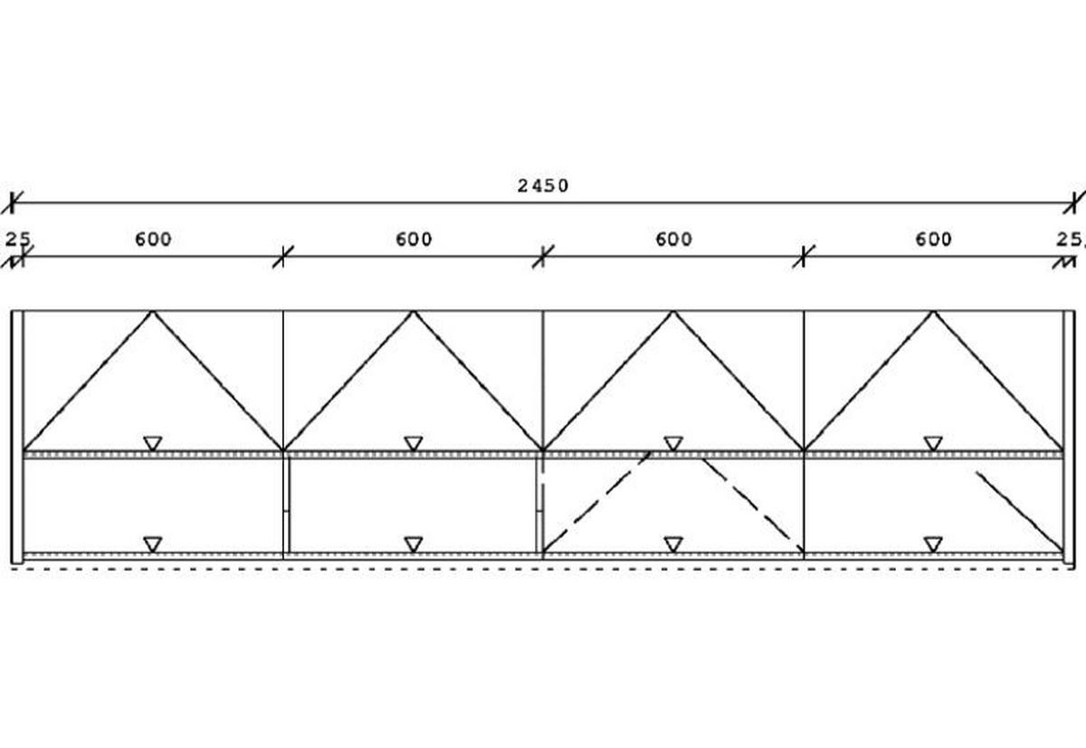 KÜCHENLEERBLOCK 245 cm   in Graphitfarben, Dunkelgrün  - Schieferfarben/Dunkelgrün, Basics, Holzwerkstoff/Metall (245cm) - Impuls