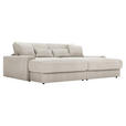 BIGSOFA in Cord Naturfarben  - Schwarz/Naturfarben, MODERN, Kunststoff/Textil (230/85/190cm) - Carryhome