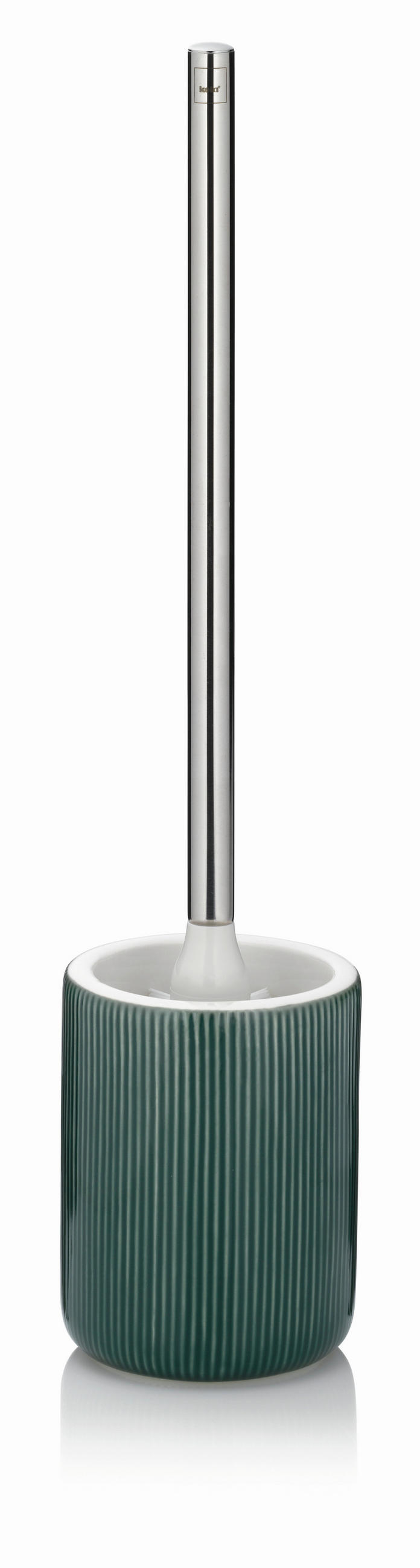 WC-BÜRSTENGARNITUR in Metall    - Grün, Basics, Keramik/Metall (10/45cm) - Kela