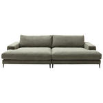 BIGSOFA  in Cord Grün  - Schwarz/Grün, Design, Textil/Metall (296/83/177cm) - Dieter Knoll