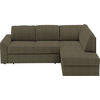 ECKSOFA in Webstoff Hellbraun  224/165 cm  - Hellbraun/Schwarz, KONVENTIONELL, Kunststoff/Textil (224/165cm) - Xora