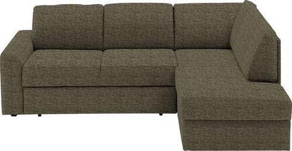 ECKSOFA in Webstoff Hellbraun  - Hellbraun/Schwarz, KONVENTIONELL, Kunststoff/Textil (224/165cm) - Xora