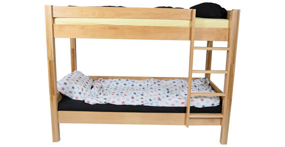 ETAGENBETT 90/200 cm Buchefarben - Buchefarben, KONVENTIONELL, Holz (90/200cm) - Linea Natura