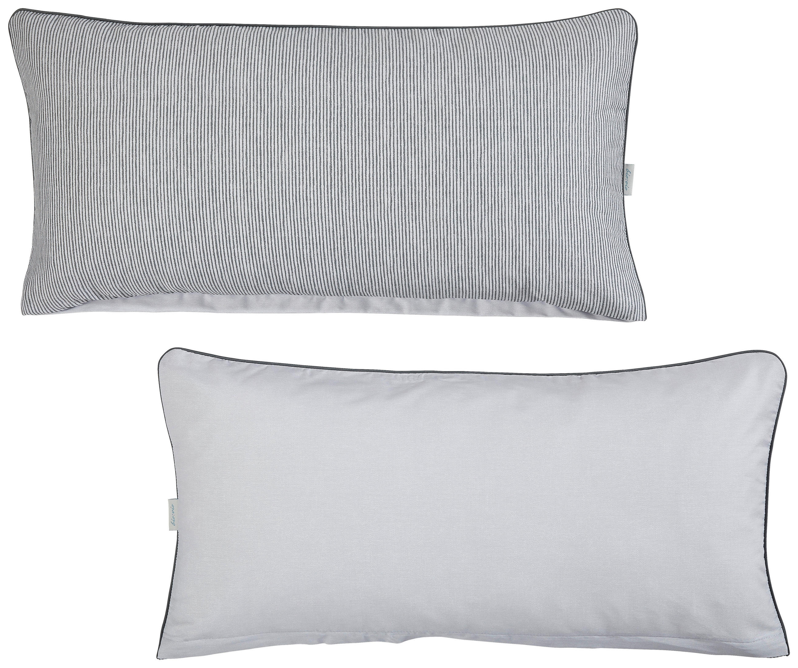 KISSENHÜLLEN-SET 40/80 cm  - Silberfarben, Textil (40/80cm) - Bio:Vio