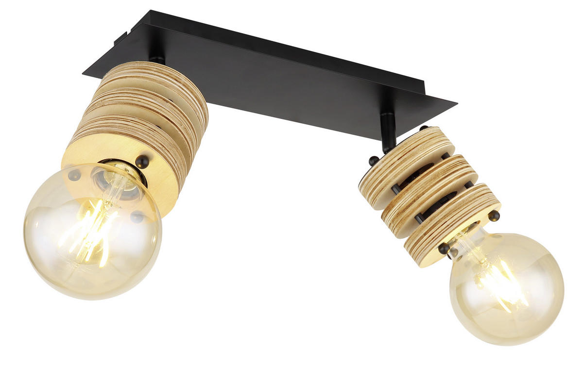 STRAHLER Angeline 31/8,8/17,5 cm   - Schwarz/Braun, KONVENTIONELL, Holzwerkstoff/Metall (31/8,8/17,5cm) - Globo