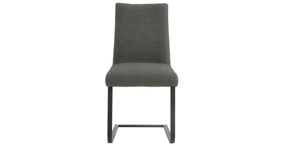 SCHWINGSTUHL  in Stahl Chenille  - Schwarz/Braun, Design, Textil/Metall (47/93/58cm) - Dieter Knoll