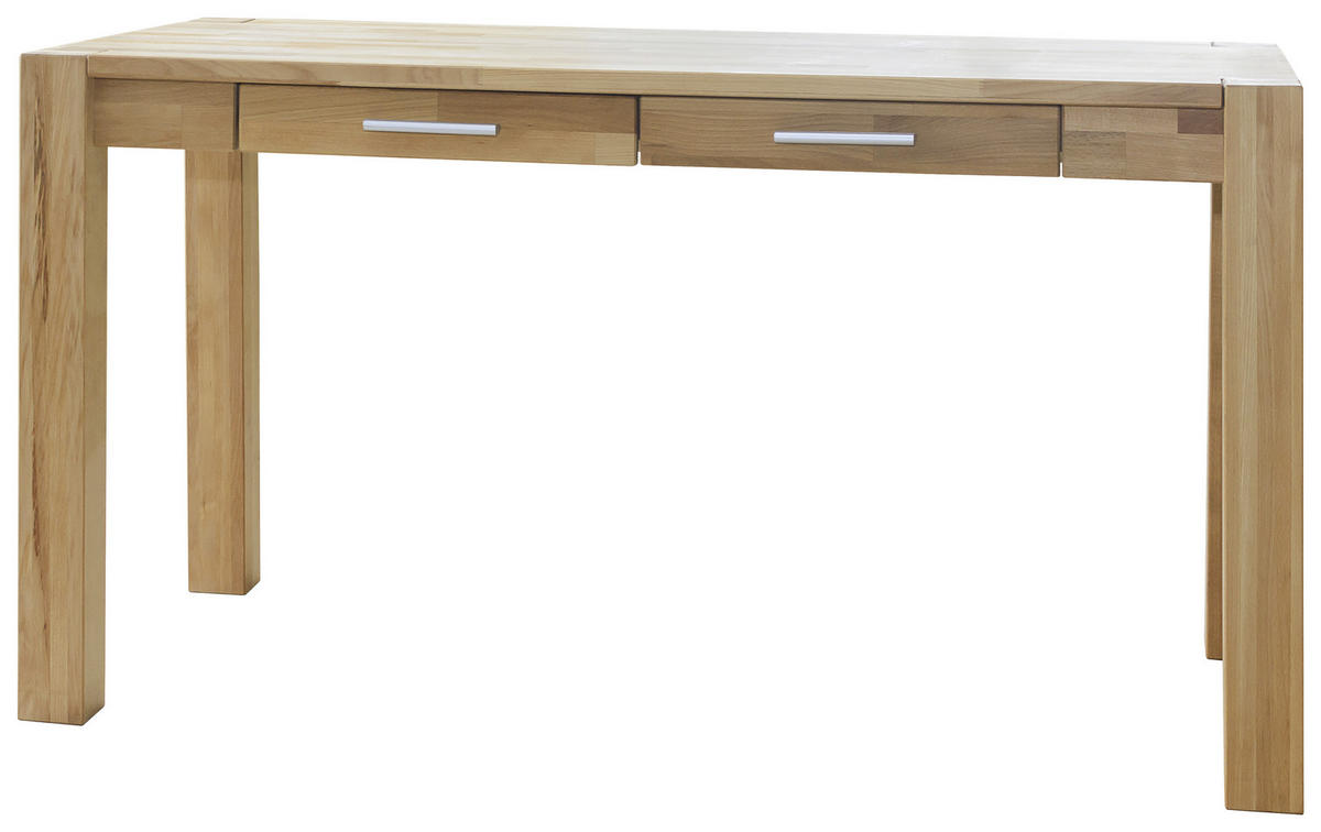 PÍSACÍ STÔL, farba buka, 140/70/76 cm - farba buka/hliníková, Natur, drevo/plast (140/70/76cm) - Livetastic
