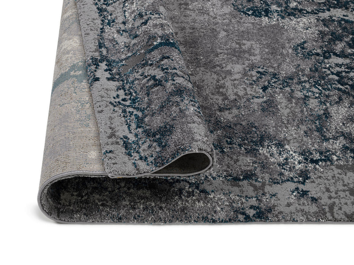 VINTAGE-TEPPICH 80/150 cm Timeline Quantum Grau, Petrol  - Petrol/Grau, Design, Textil (80/150cm) - Novel