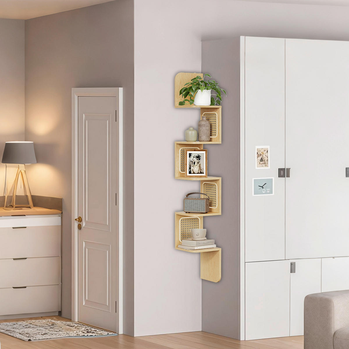 ECKREGAL in 20/126/20 cm Eichefarben  - Eichefarben, MODERN, Holzwerkstoff/Kunststoff (20/126/20cm) - MID.YOU