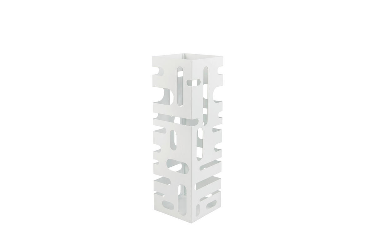SCHIRMSTÄNDER Metall Weiß  - Weiß, MODERN, Metall (15,5/49/15,5cm) - Milino
