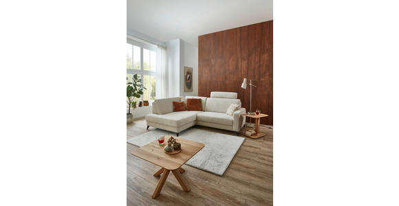 ECKSOFA Beige Chenille  - Beige/Schwarz, Design, Textil/Metall (182/239cm) - Valnatura