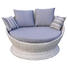 SONNENINSEL Kunststoffgeflecht Aluminium - Hellgrau/Grau, Design, Kunststoff/Textil (143/85/140cm) - Ambia Garden