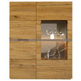 HIGHBOARD Taupe, Wildeiche  105/132/40 cm  - Taupe/Wildeiche, Design, Glas/Holz (105/132/40cm) - Novel