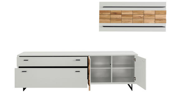 WOHNWAND  in Eichefarben, Kaschmir  299,4/170,4/46,4 cm  - Kaschmir/Eichefarben, Design, Holz/Holzwerkstoff (299,4/170,4/46,4cm) - Novel