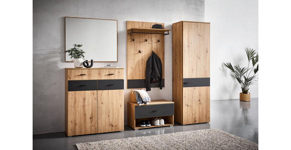 WANDSPIEGEL 90/78/1,9 cm in rechteckig - Eiche Artisan, KONVENTIONELL, Glas/Holzwerkstoff (90/78/1,9cm) - Carryhome