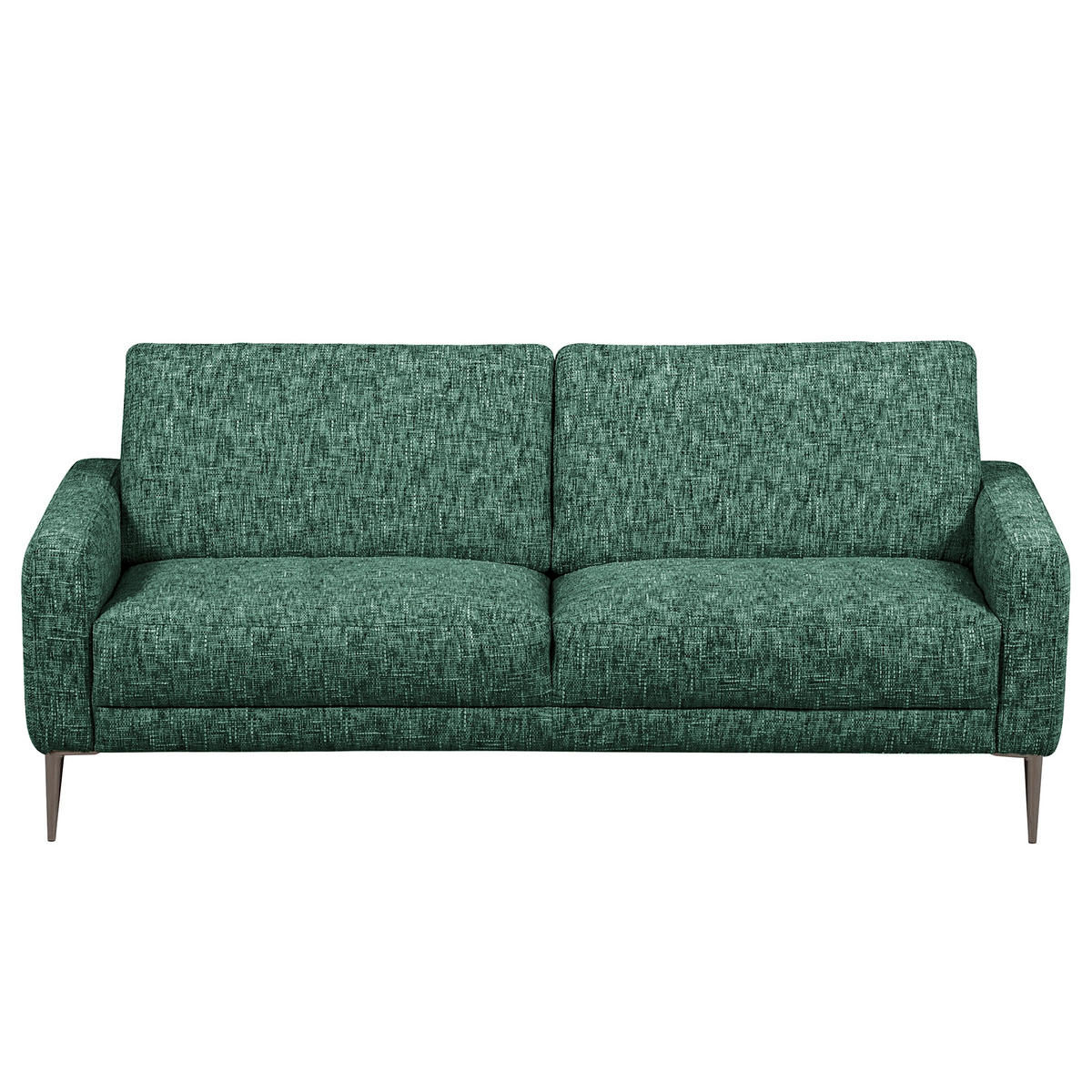 3,5-SITZER - Schwarzchrom/Grün, Design, Textil/Metall (207/85/92cm) - Livetastic