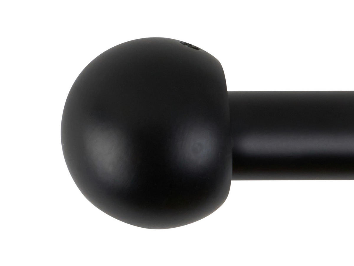 VORHANGSTANGENSET   - Schwarz, Basics, Metall (120/8/3.3cm)