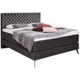 BOXSPRINGBETT 160/200 cm  in Anthrazit  - Anthrazit/Graphitfarben, Design, Textil/Metall (160/200cm) - Xora