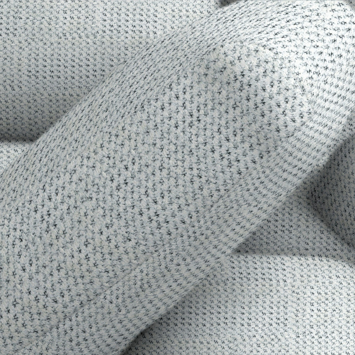ECKSOFA Struktur Grauweiss  - Schwarz/Grauweiss, Design, Textil/Metall (292/270cm) - Stylife