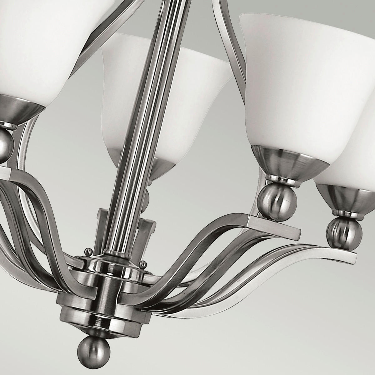 KRONLEUCHTER 61/71.5 cm    - Nickelfarben, Basics, Glas/Metall (61/71.5cm) - Elstead Lighting
