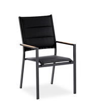STAPELSESSEL in Textil Schwarz  - Anthrazit/Schwarz, Design, Holz/Textil (56/95/64cm)