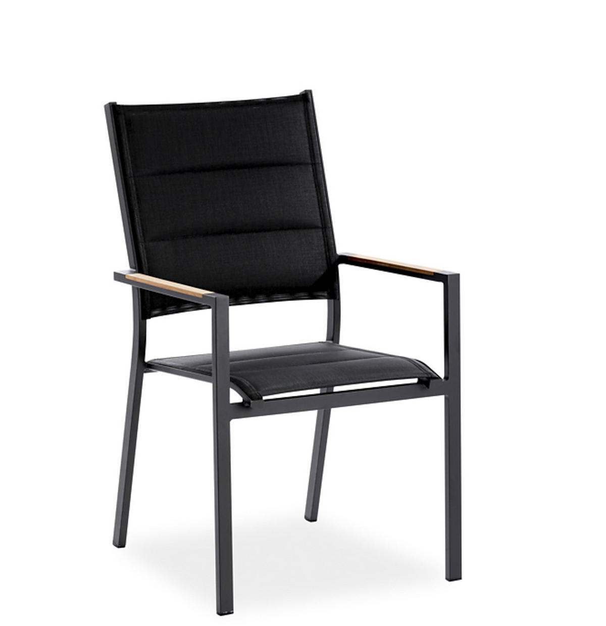 STAPELSESSEL Schwarz  - Anthrazit/Schwarz, Design, Holz/Textil (56/95/64cm)