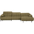 ECKSOFA  in Echtleder Beige  313/165 cm  - Beige/Schwarz, Design, Leder/Metall (313/165cm) - Belluti