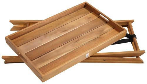 Thumbnail - Ambia Garden Gartenbeistelltisch, Akazie, Holz, Akazie, vollmassiv, rechteckig, X-Form, 42.5x68x68 cm, ISO 9001, Fsc, Bs...