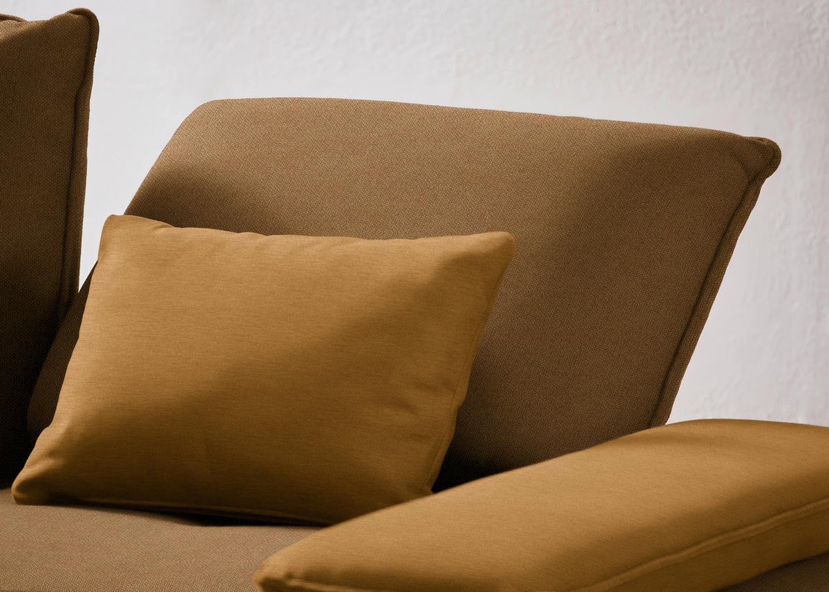ECKSOFA in Flachgewebe Orange  - Schwarz/Orange, Design, Textil/Metall (310/250cm) - Moderano