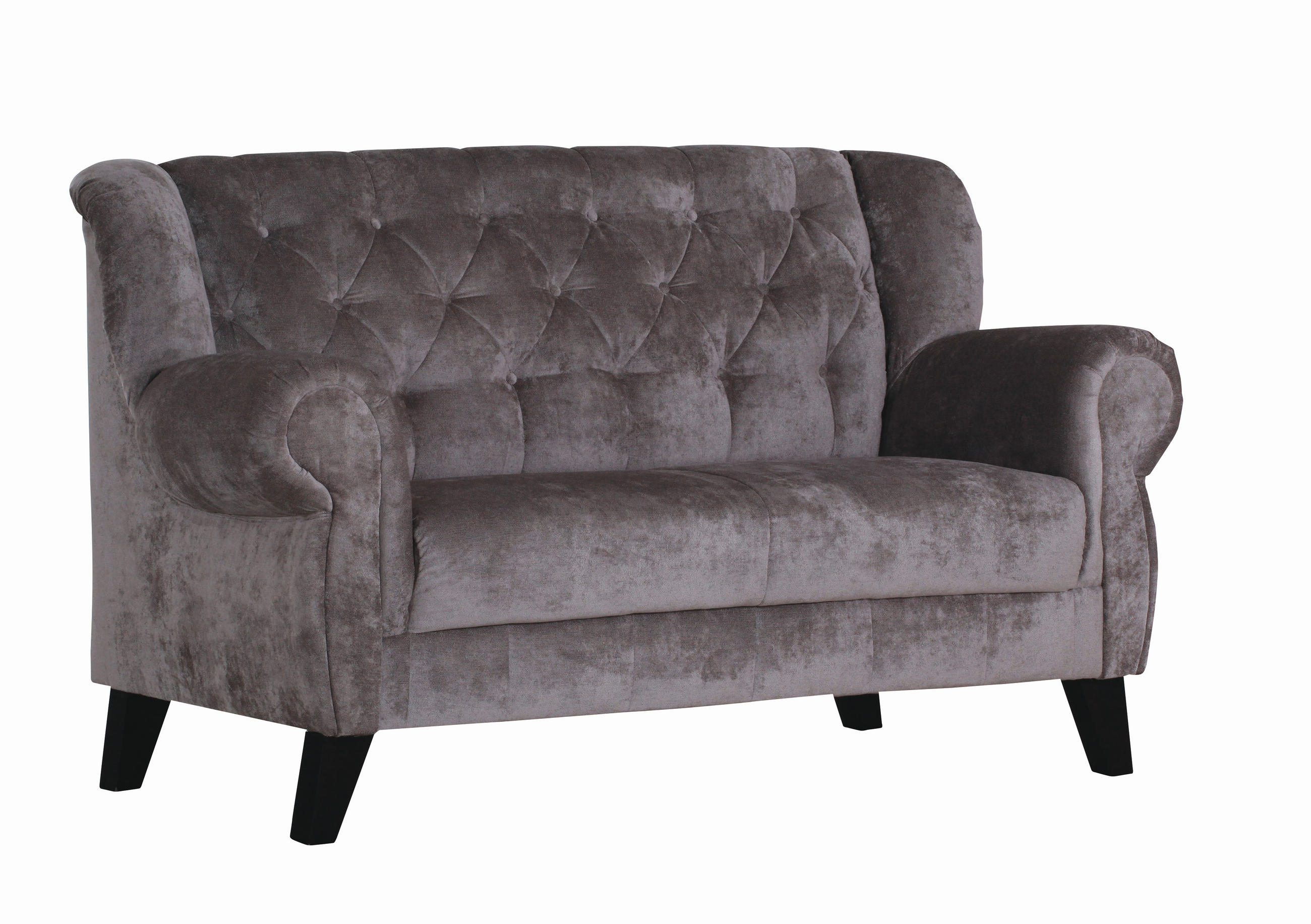 2-SITZER-SOFA in Chenille Schlammfarben  - Schlammfarben/Dunkelbraun, Trend, Holz/Textil (172/99/82cm) - MID.YOU