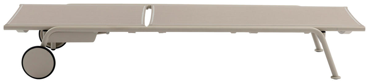 SONNENLIEGE 198/29/80 cm  - Taupe, Design, Textil/Metall (198/29/80cm) - Zebra 