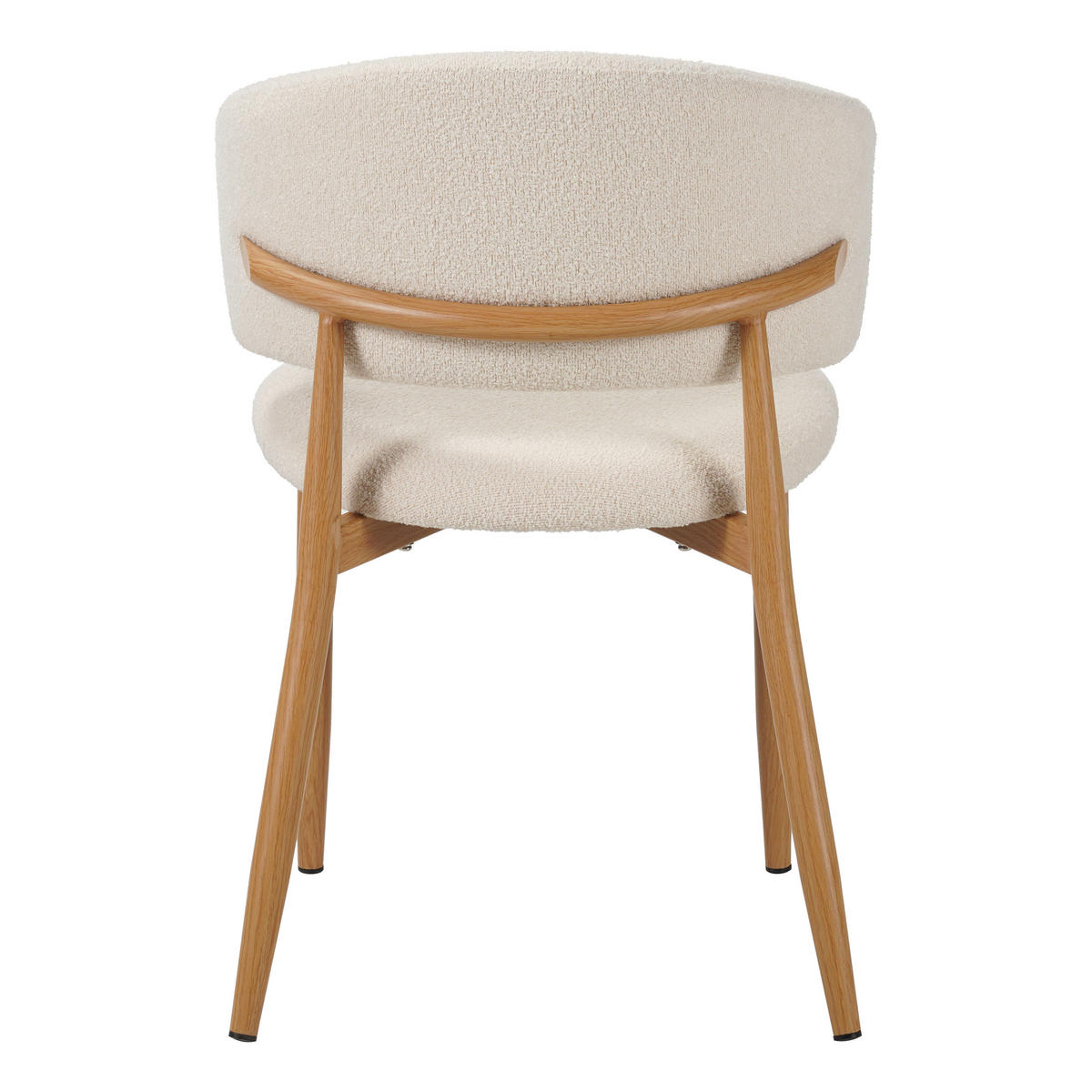 STUHL-SET 2 Stück  in Stahl Bouclé Metall, Textil  - Elfenbein, MODERN, Textil/Metall (54/79/54cm) - Livetastic