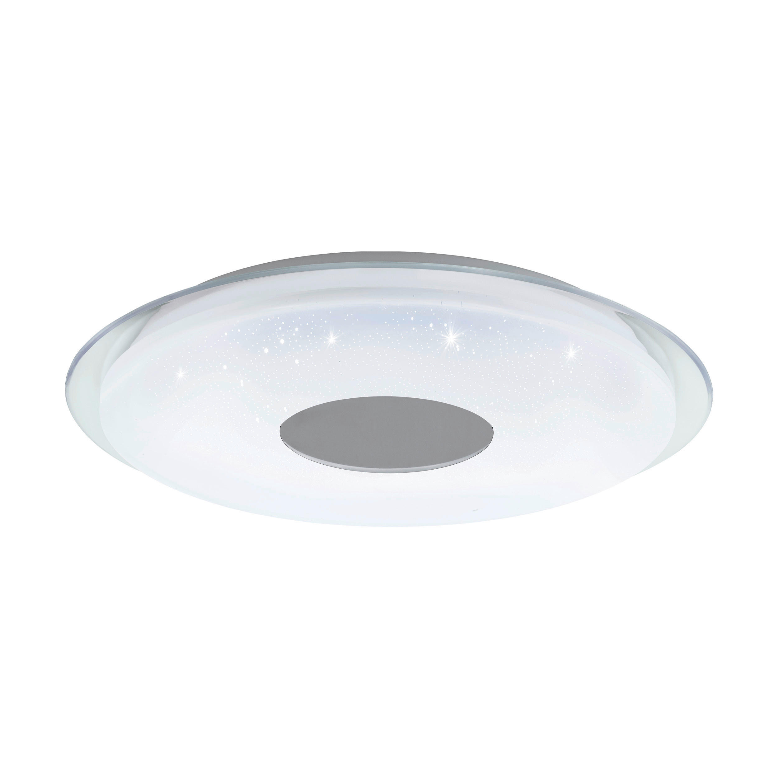 LED-DECKENLEUCHTE Lanciano-Z 56/8 cm  - Chromfarben/Transparent, Basics, Kunststoff/Metall (56/8cm)