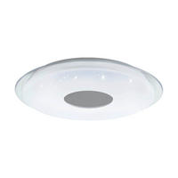 LED-DECKENLEUCHTE Lanciano-Z 56/8 cm  - Chromfarben/Transparent, Basics, Kunststoff/Metall (56/8cm)