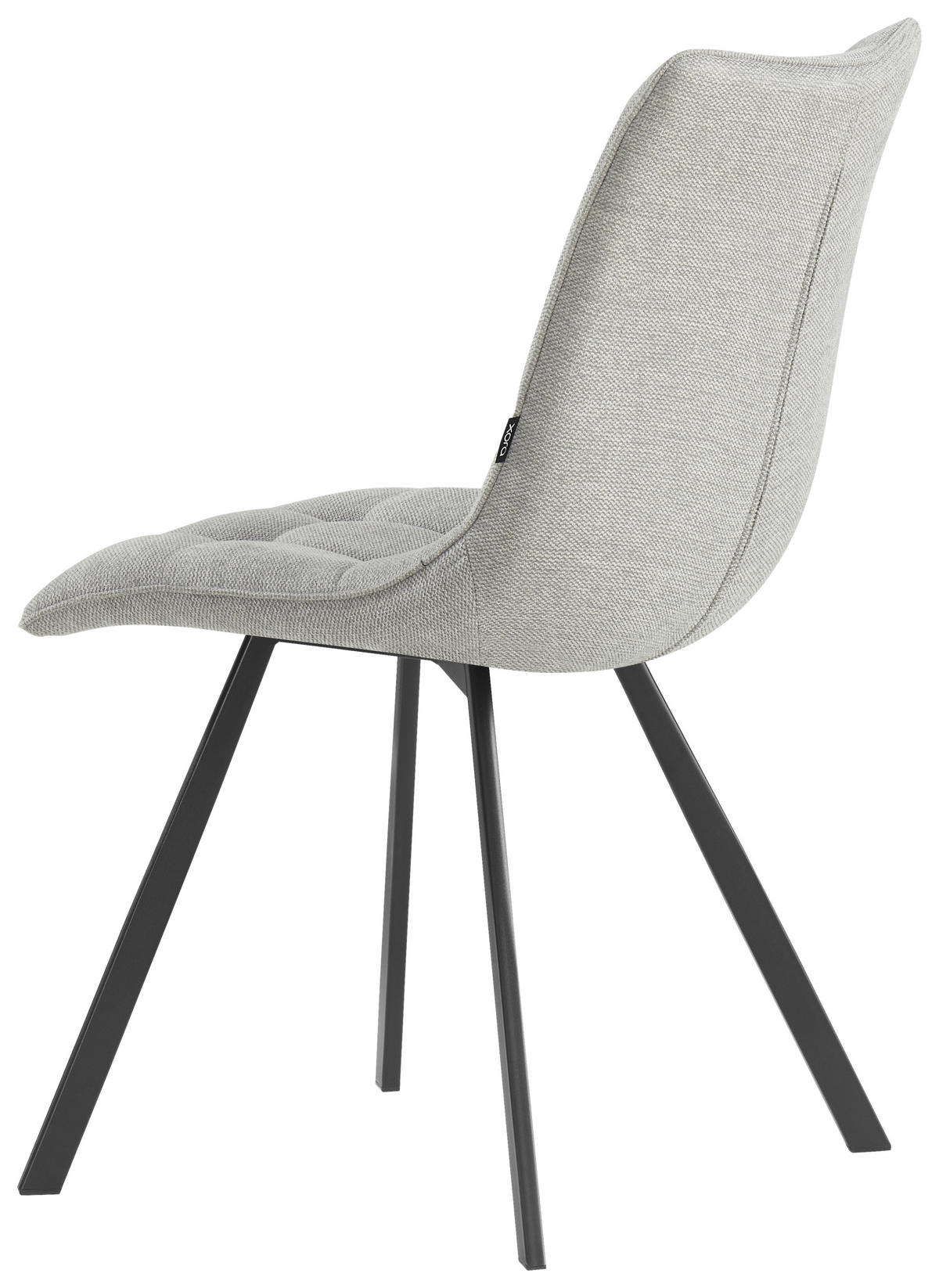 STUHL - Hellgrau/Schwarz, Design, Textil/Metall (47/86/61cm) - Xora