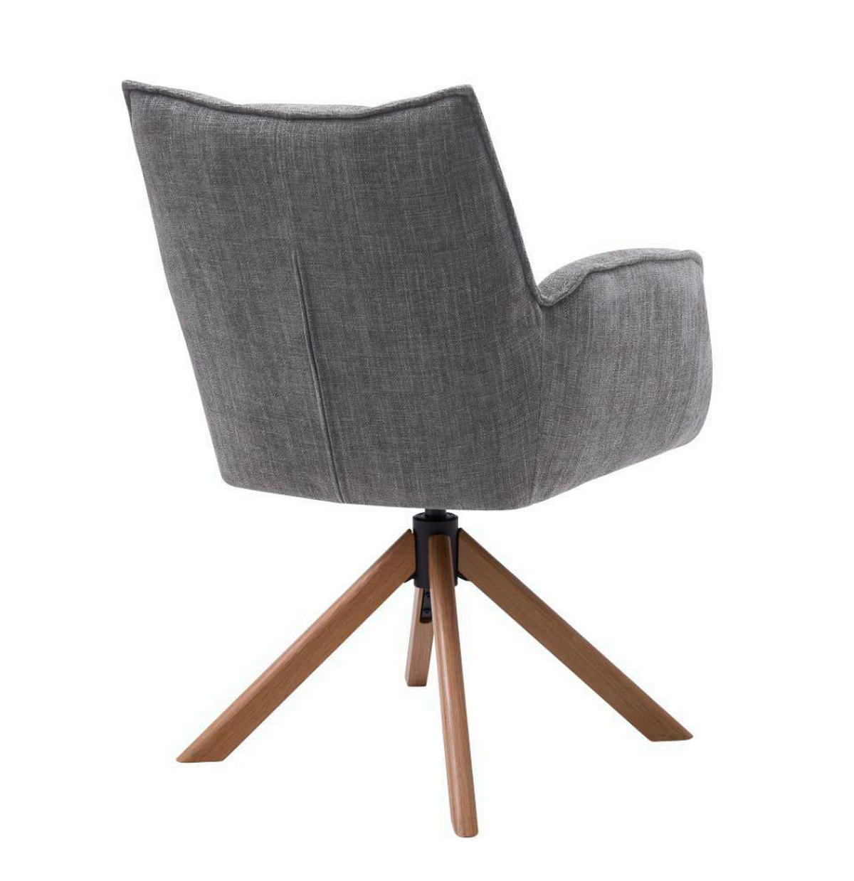 ARMLEHNSTUHL-SET 2 Stück  in Chenille  - Graphitfarben/Naturfarben, MODERN, Holz/Textil (59/86/65cm) - Livetastic