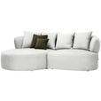 ECKSOFA in Bouclé Sandfarben  166/235 cm  - Sandfarben/Schwarz, MODERN, Kunststoff/Textil (166/235cm) - Hom`in