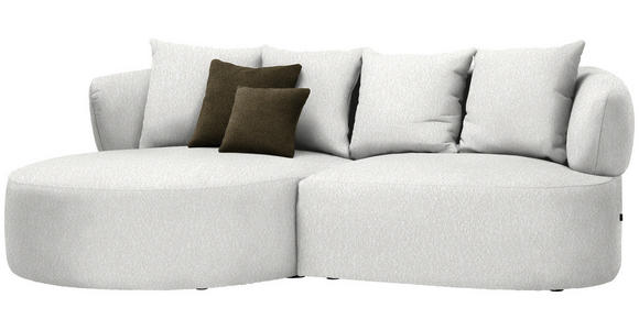 ECKSOFA in Bouclé Sandfarben  166/235 cm  - Sandfarben/Schwarz, MODERN, Kunststoff/Textil (166/235cm) - Hom`in