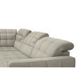 ECKSOFA in Webstoff Ecru  297/216 cm  - Ecru/Schwarz, Design, Holz/Textil (297/216cm) - Xora