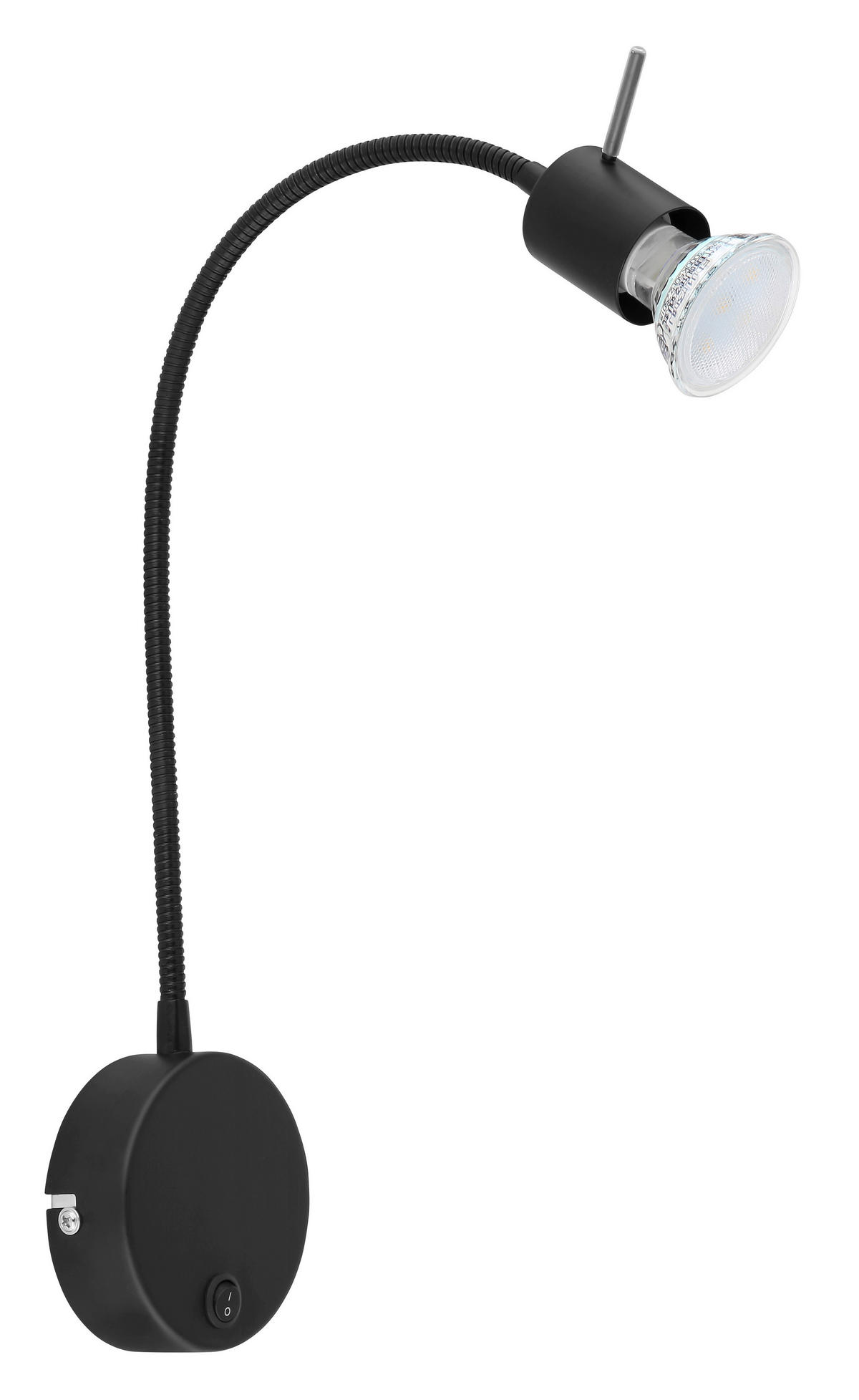 STENSKA SVETILKA  Milly ///230 V/GU10 - črna, Basics, kovina (9/40/53cm)