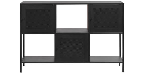 KOMMODE Schwarz  120/80/35 cm  - Goldfarben/Schwarz, Trend, Metall (120/80/35cm) - Xora