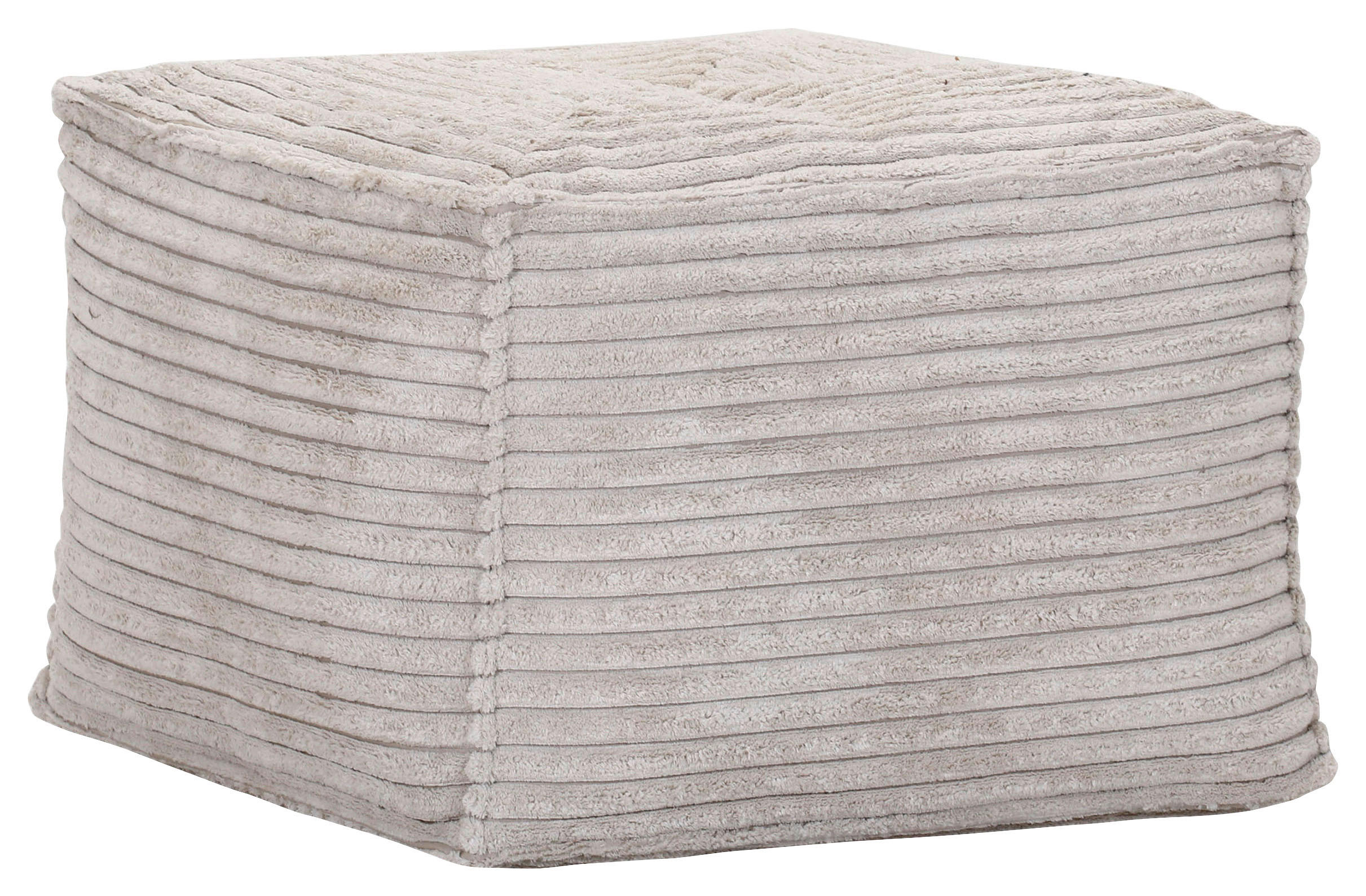 HOCKER in Textil Creme  - Creme, KONVENTIONELL, Textil (65/45cm) - MID.YOU