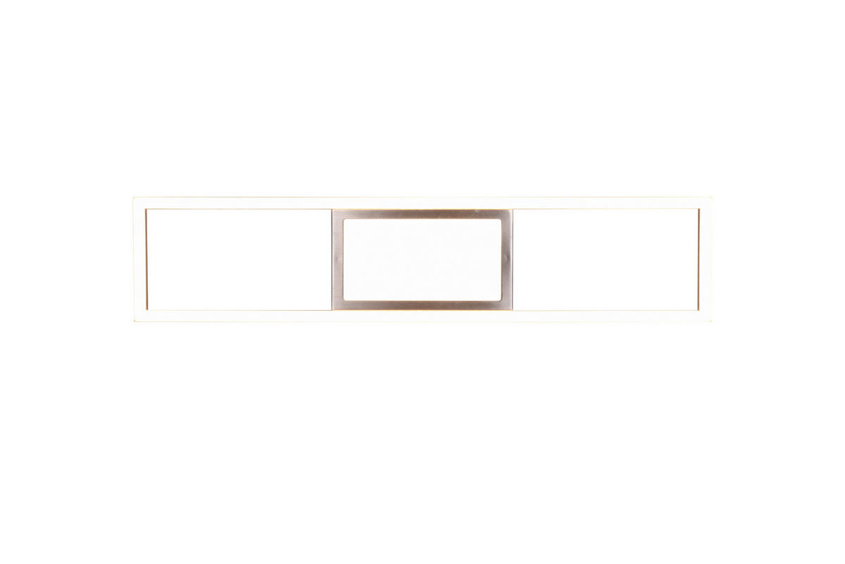 LED-DECKENLEUCHTE     - Nickelfarben, Design, Metall (60/6/13cm)