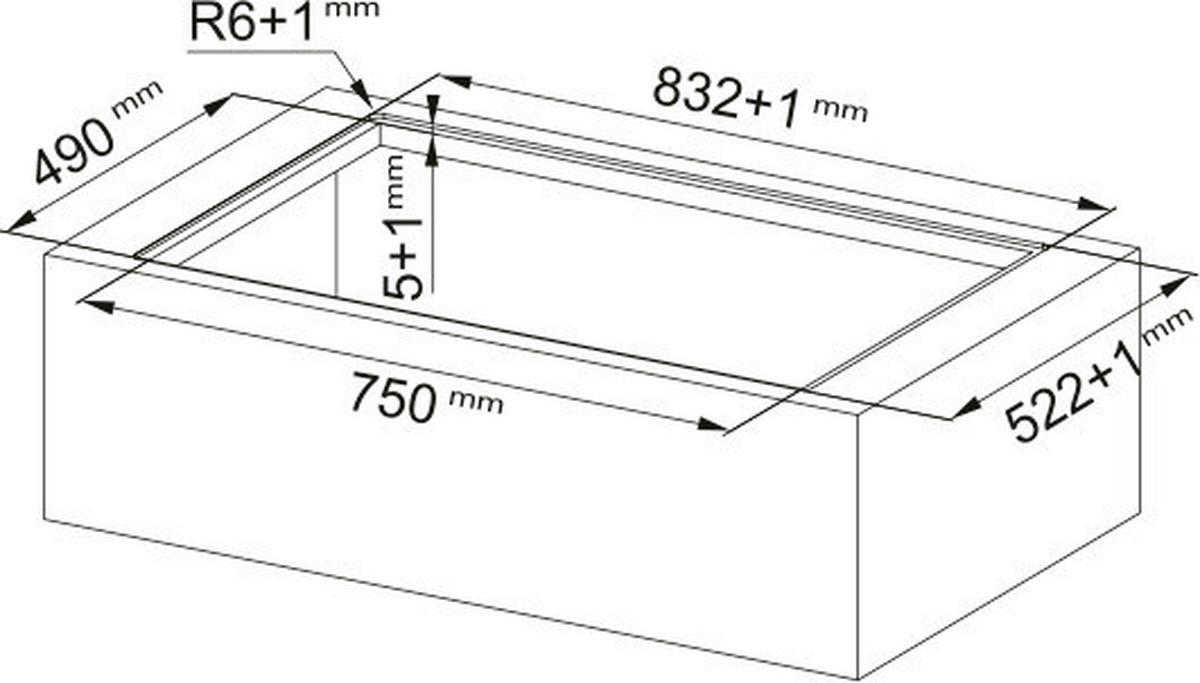 KOCHFELD-DUNSTABZUG-KOMBI 3400705336  - Schwarz, Basics, Glas/Metall (83/52/23cm) - Franke