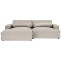 ECKSOFA Struktur Beige  - Beige/Schwarz, Design, Kunststoff/Textil (187/267cm) - Stylife