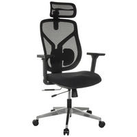 SNURRSTOL  i svart  - silver/svart, Modern, metall/textil (70/123 - 146/65cm) - MID.YOU