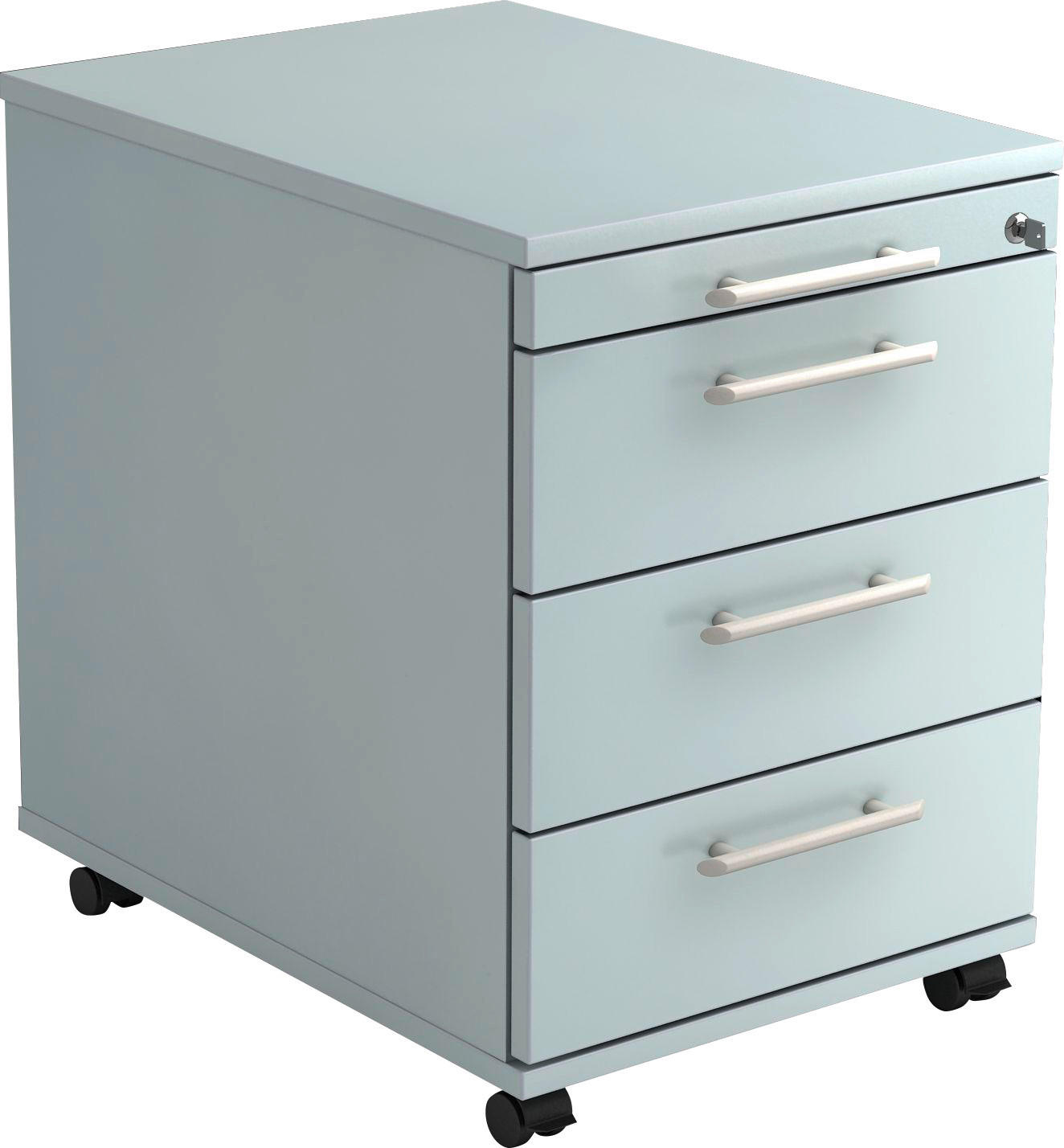 ROLLCONTAINER Grau  - Alufarben/Grau, KONVENTIONELL, Holzwerkstoff/Kunststoff (42,8/59/56cm) - Venda